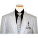 Steve Harvey Classic Collection Metallic Silver Grey Super 120's Merino Silky Sharkskin Wool Suit 1131